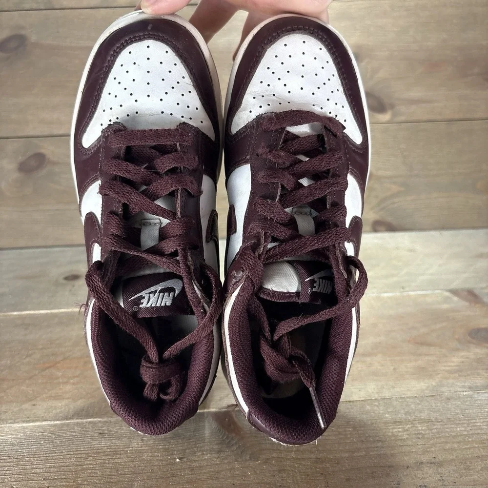 nike dunk low kids youth size 4.5 Y shoes maroon comfort athletic sneakers